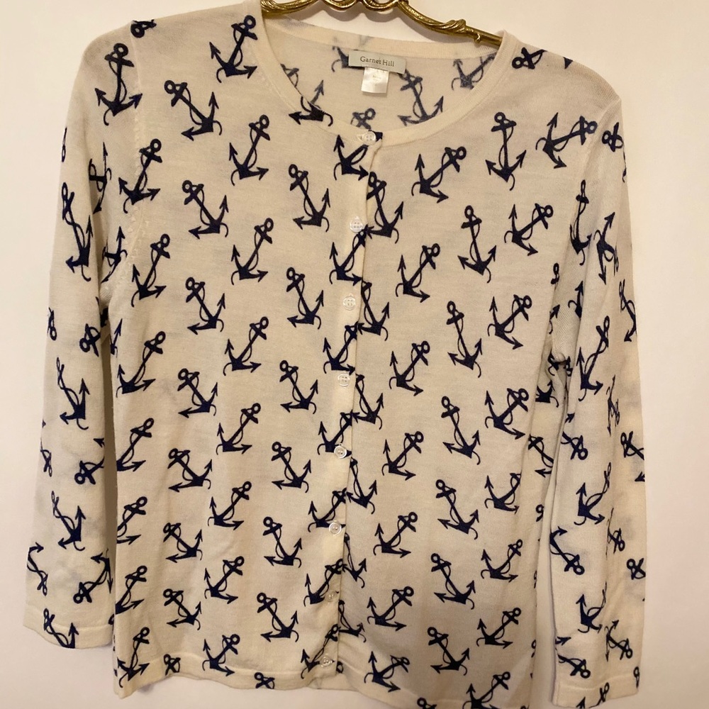 Garnet Hill Anchor Merino Wool Sweater